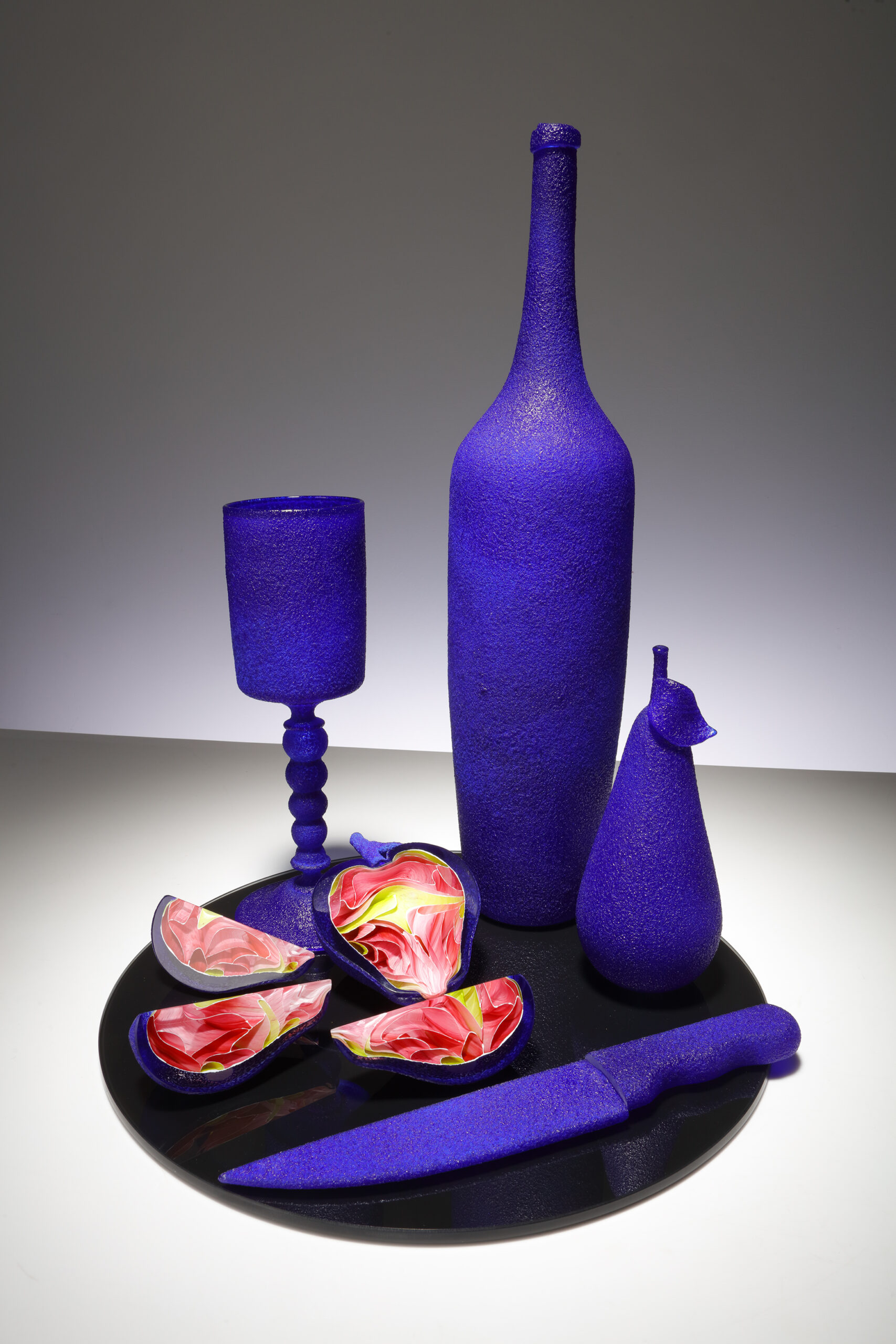 Still Life with Pear Elliot Walker 2021 Striking blue and red contrast